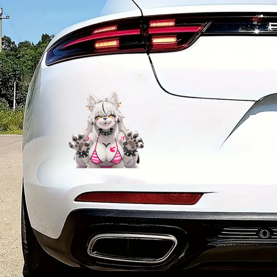 Bikini Furry Wolf Girl Sticker/Decal, the perfect finishing touch for your scrapbooking masterpiece. Vinyl car decals suitable for cars, motorcycles, laptops, computers, backpacks, water bottles, and more.