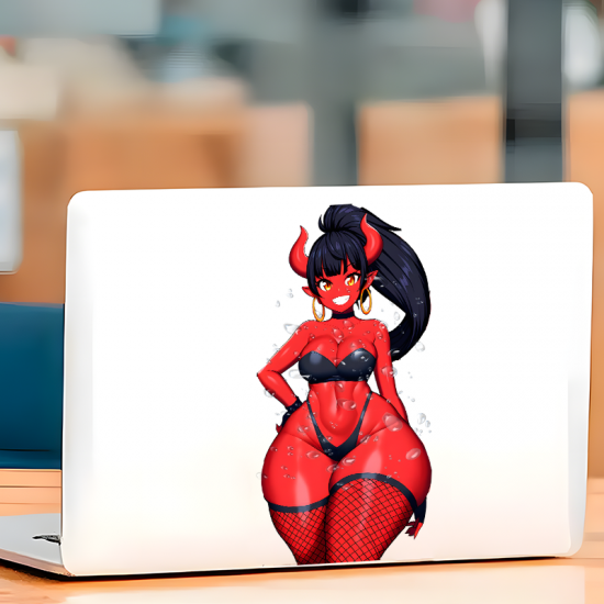 Anime Girl Devil Girl Car Decal Sticker, adheres well to plastic, metal, wood, glass, and ceramic surfaces. Vinyl car decals suitable for cars, motorcycles, laptops, computers, backpacks, water bottles, and more.