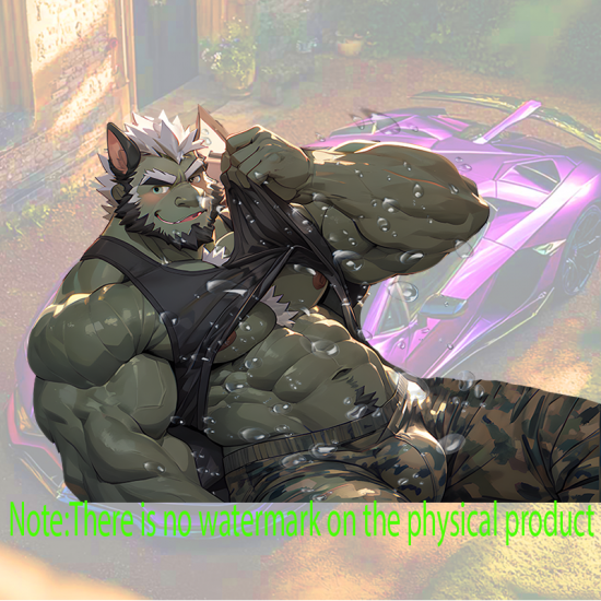 Muscular Anthro Wolf with Car Sticker, great for adding a pop of color to your fridge or freezer. Vinyl car decals suitable for cars, motorcycles, laptops, computers, backpacks, water bottles, and more.