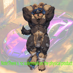 Muscular Furry Police Wolf Sticker/Decal, a fun way to personalize your lunch box, cooler, or thermos. Vinyl car decals suitable for cars, motorcycles, laptops, computers, backpacks, water bottles, and more.