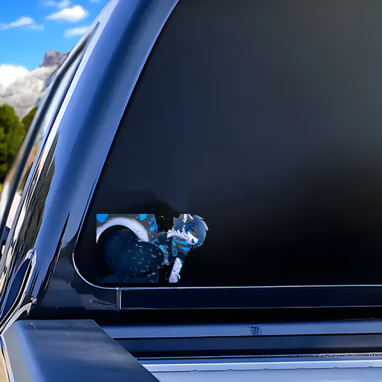 Sexy Furry Car Decal Sticker, suitable for decorating envelopes, letters, and invitation cards. Vinyl car decals suitable for cars, motorcycles, laptops, computers, backpacks, water bottles, and more.