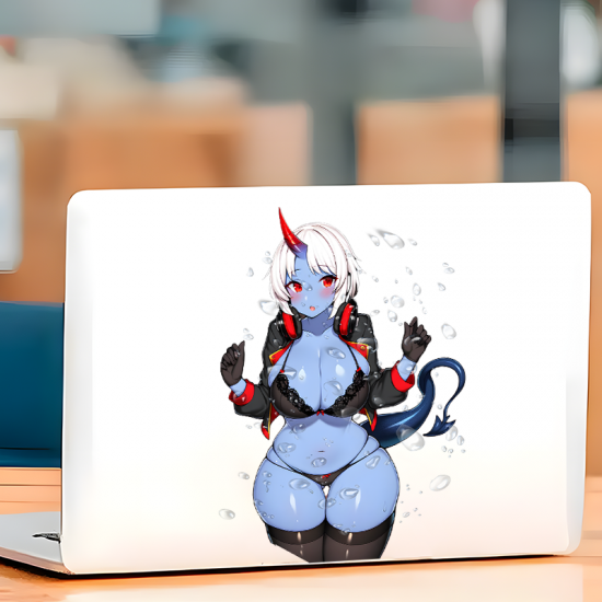 Wet Oni Girl with Sports Car Sticker, adds style to your daily planner, notebook, and office supplies. Vinyl car decals suitable for cars, motorcycles, laptops, computers, backpacks, water bottles, and more.