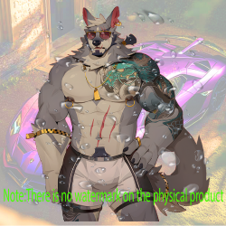 Muscular Wolf Furry with Tattoos Car Sticker Decal, residue-free removal, perfect for rented spaces and laptops. Vinyl car decals suitable for cars, motorcycles, laptops, computers, backpacks, water bottles, and more.