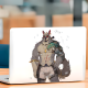 Muscular Wolf Furry with Tattoos Car Sticker Decal, residue-free removal, perfect for rented spaces and laptops. Vinyl car decals suitable for cars, motorcycles, laptops, computers, backpacks, water bottles, and more.