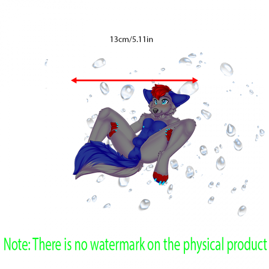 Furry Anthro Wolf with Purple Car Decal/Sticker, high-quality vinyl for personalized decoration of laptops and water bottles. Vinyl car decals suitable for cars, motorcycles, laptops, computers, backpacks, water bottles, and more.