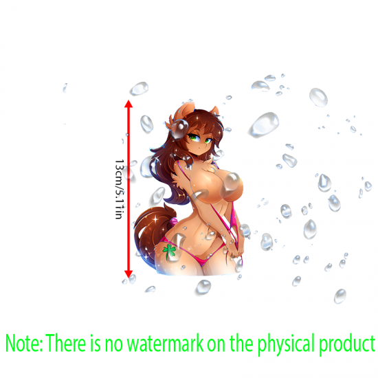 Anthro Horse Girl Bikini Car Waterproof Sticker Decal, great for DIY projects, greeting cards, and holiday decorations. Vinyl car decals suitable for cars, motorcycles, laptops, computers, backpacks, water bottles, and more.