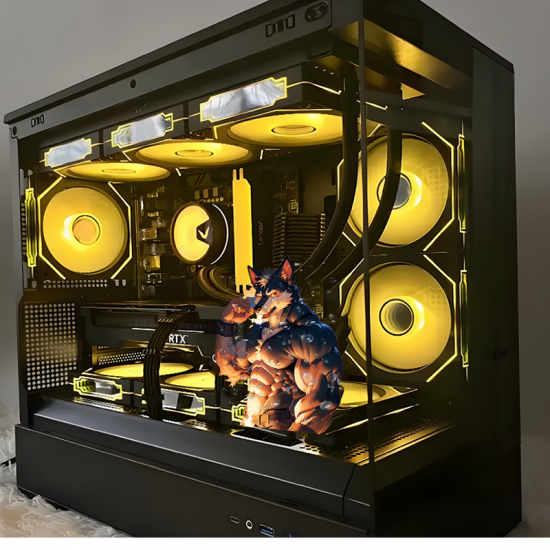 Buff Wolf Furry with Sports Car Sticker, make your belongings stand out with this unique vinyl sticker. Vinyl car decals suitable for cars, motorcycles, laptops, computers, backpacks, water bottles, and more.