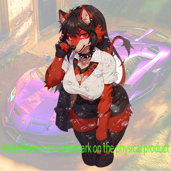 Red Furry Anthro Car Sticker Decal, suitable for computers,laptops, water bottles,suitcases,cars, and other surfaces. Vinyl car decals suitable for cars,motorcycles,laptops, computers, backpacks, water bottles, and more.