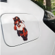 Red Furry Anthro Car Sticker Decal, suitable for computers,laptops, water bottles,suitcases,cars, and other surfaces. Vinyl car decals suitable for cars,motorcycles,laptops, computers, backpacks, water bottles, and more.