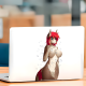 Anthro Fox Girl and Luxury Car Sticker, durable sticker for toolboxes, hard hats, and construction gear. Vinyl car decals suitable for cars, motorcycles, laptops, computers, backpacks, water bottles, and more.