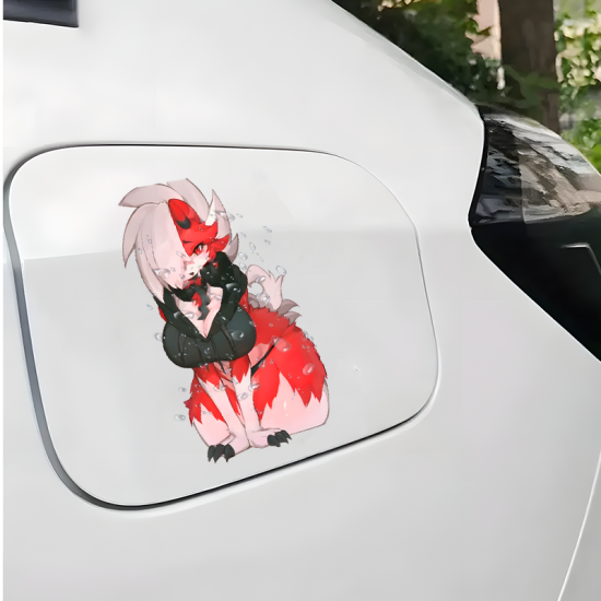 Furry Anthro Lycanroc Car Decal Sticker, adds style to your daily planner, notebook, and office supplies. Vinyl car decals suitable for cars, motorcycles, laptops, computers, backpacks, water bottles, and more.