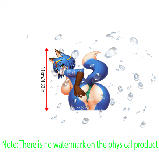 Anime Fox Girl Sticker/Decal, fun addition to your scrapbook, photo album, or handmade cards. Vinyl car decals suitable for cars, motorcycles, laptops, computers, backpacks, water bottles, and more.