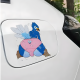 Cartoon Bird Anthro Sticker Decal - Pink Underwear, suitable for smooth surfaces like glass, mirrors, windows, and tiles. Vinyl car decals suitable for cars, motorcycles, laptops, computers, backpacks, water bottles, and more.