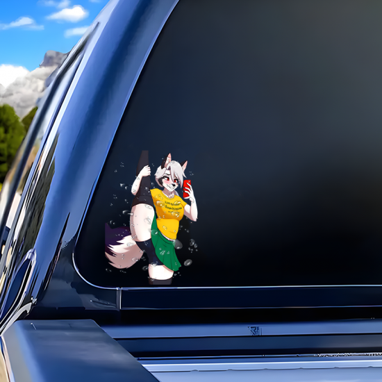 Loona Splits Selfie Sticker, ideal for personalizing your workspace, desk, monitor, and keyboard. Vinyl car decals suitable for cars, motorcycles, laptops, computers, backpacks, water bottles, and more.