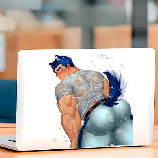 Wet Wolf Man Sexy Car Sticker Decal, suitable for adding character to your car's rear windshield. Vinyl car decals suitable for cars, motorcycles, laptops, computers, backpacks, water bottles, and more.