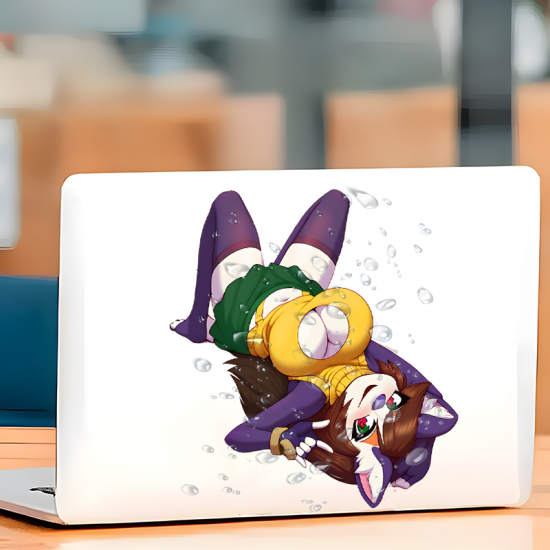 Anime Girl Car Sticker - Purple Sports Car Background, aesthetic stickers for planners, diaries, calendars, and stationery. Vinyl car decals suitable for cars, motorcycles, laptops, computers, backpacks, water bottles, and more.