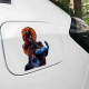 Horned Wolf Girl Car Sticker/Decal, water-proof and sun-proof, great for car windows and bumpers. Vinyl car decals suitable for cars, motorcycles, laptops, computers, backpacks, water bottles, and more.