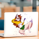 Sexy Fox Girl on Car Waterproof Sticker Decal, designed for MacBooks, iPhones, travel cases, guitars, and fridges. Vinyl car decals suitable for cars, motorcycles, laptops, computers, backpacks, water bottles, and more.