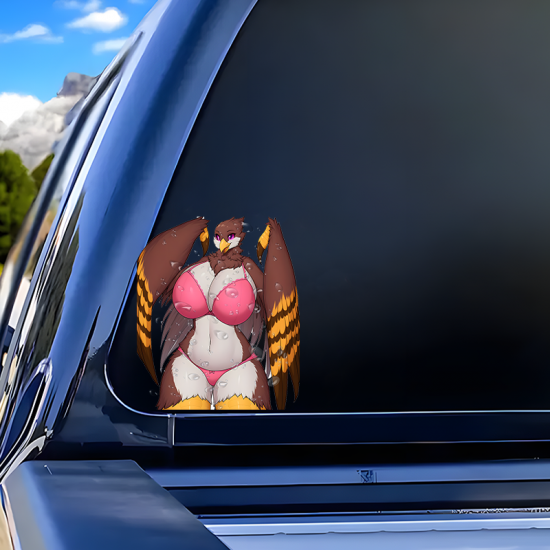 Sexy Eagle Anthro Sticker, adds style to your daily planner, notebook, and office supplies. Vinyl car decals suitable for cars, motorcycles, laptops, computers, backpacks, water bottles, and more.
