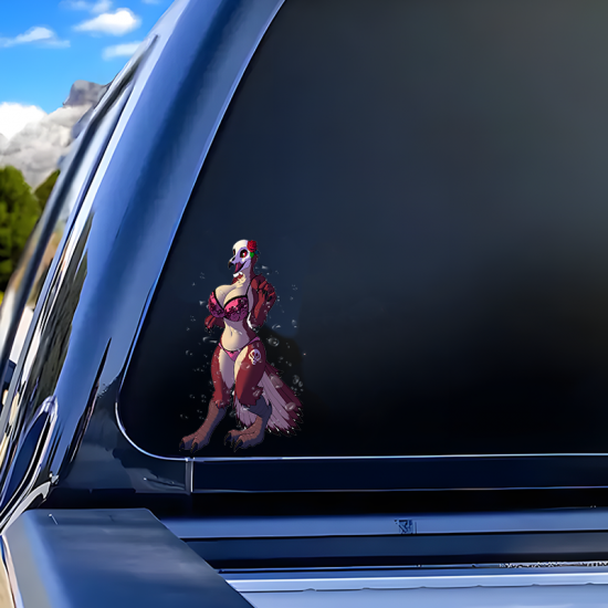 Sexy Eagle Furry Sticker Decal, versatile decal for tablets, smartphones, and power banks. Vinyl car decals suitable for cars, motorcycles, laptops, computers, backpacks, water bottles, and more.