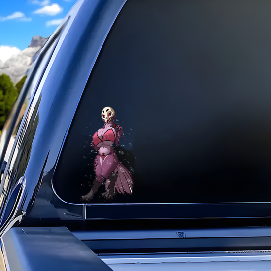 Bird Skull Girl Bikini Rose Car Sticker Decal, water-resistant sticker suitable for mugs, cups, and tumblers. Vinyl car decals suitable for cars, motorcycles, laptops, computers, backpacks, water bottles, and more.