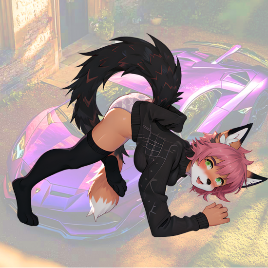 Fox Girl Arching Back Car Decal Sticker, perfect for decorating bicycle frames, helmets, and accessories. Vinyl car decals suitable for cars, motorcycles, laptops, computers, backpacks, water bottles, and more.