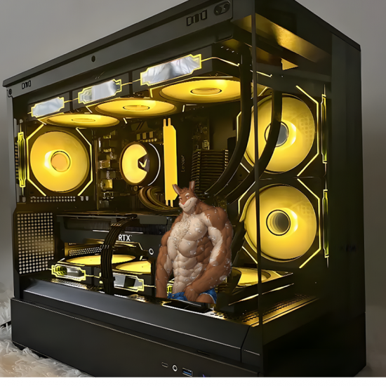 Muscular Rabbit Furry with Sports Car Sticker/Decal, waterproof vinyl decal for cars, motorcycles, bicycles, and helmets. Vinyl car decals suitable for cars, motorcycles, laptops, computers, backpacks, water bottles, and more.