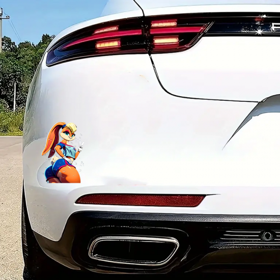 Lola Bunny Car Decal - Space Jam Cartoon Sticker, a fun way to personalize your lunch box, cooler, or thermos. Vinyl car decals suitable for cars, motorcycles, laptops, computers, backpacks, water bottles, and more.