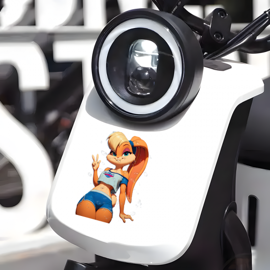 Lola Bunny Space Jam Car Sticker Decal, versatile decal for tablets, smartphones, and power banks. Vinyl car decals suitable for cars, motorcycles, laptops, computers, backpacks, water bottles, and more.