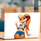 Lola Bunny Space Jam Car Sticker Decal, versatile decal for tablets, smartphones, and power banks. Vinyl car decals suitable for cars, motorcycles, laptops, computers, backpacks, water bottles, and more.