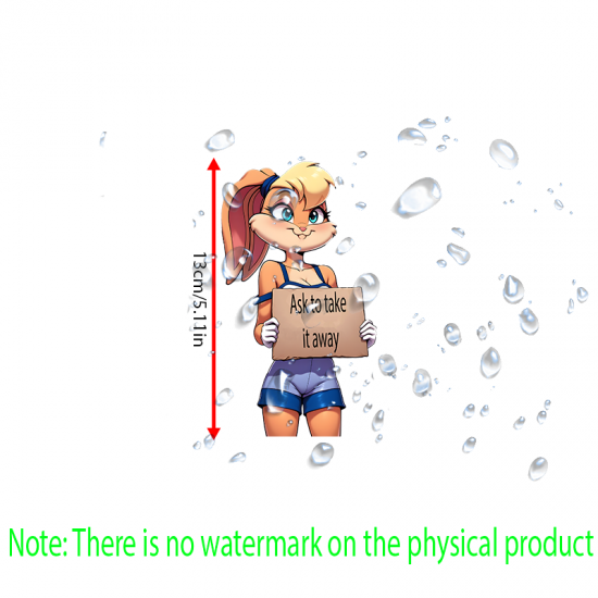 Lola Bunny Ask to Take It Away Car Sticker, high-quality vinyl for personalized decoration of laptops and water bottles. Vinyl car decals suitable for cars, motorcycles, laptops, computers, backpacks, water bottles, and more.