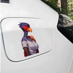 Sexy Bird Anthro Car Sticker, excellent for decorating bedroom doors, lockers, and furniture. Vinyl car decals suitable for cars, motorcycles, laptops, computers, backpacks, water bottles, and more.
