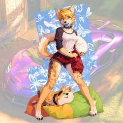 Furry Anthro Dog Duo Sticker/Decal, great for musical instruments like guitar cases, drums, and pianos. Vinyl car decals suitable for cars, motorcycles, laptops, computers, backpacks, water bottles, and more.