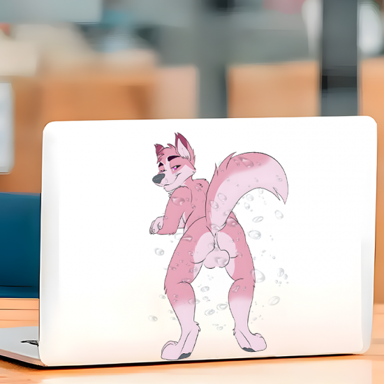 Pink Wolf Anthro Butt Car Decal Sticker, ideal for water bottles, hydro flasks, phones, tablets, and car bumpers. Vinyl car decals suitable for cars, motorcycles, laptops, computers, backpacks, water bottles, and more.