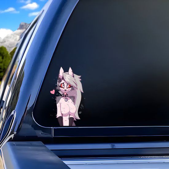 Loona Helluva Boss Car Sticker Decal, ideal for motivational boards, vision boards, and wall art. Vinyl car decals suitable for cars, motorcycles, laptops, computers, backpacks, water bottles, and more.