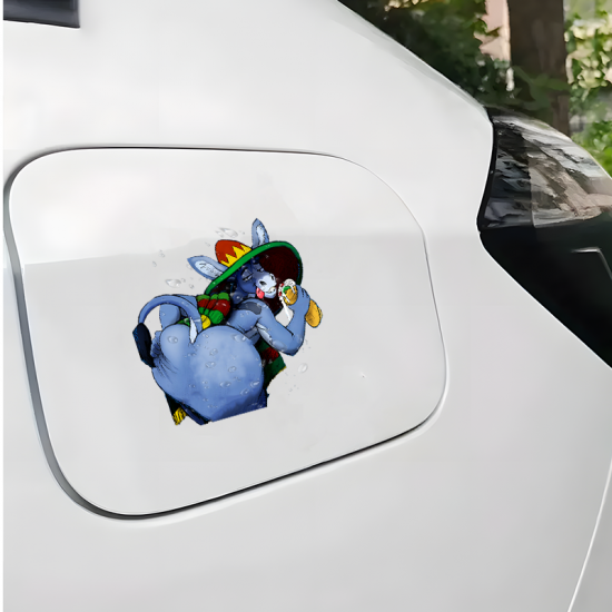 Drunk Donkey Eating Taco Sticker, looks amazing on phone cases, tablets, gaming consoles, and controllers. Vinyl car decals suitable for cars, motorcycles, laptops, computers, backpacks, water bottles, and more.