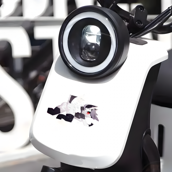 Anime Wolf Girl Car Decal Sticker, suitable for smooth surfaces like glass, mirrors, windows, and tiles. Vinyl car decals suitable for cars, motorcycles, laptops, computers, backpacks, water bottles, and more.