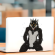 Masked Furry Wolf with Lamborghini Car Sticker, perfect for gaming setups, PC towers, and console skins. Vinyl car decals suitable for cars, motorcycles, laptops, computers, backpacks, water bottles, and more.
