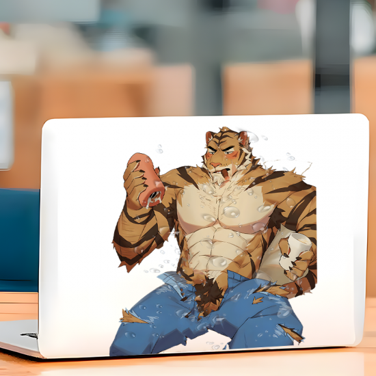 Furry Tiger Sticker, suitable for fixing up old furniture or adding flair to new items. Vinyl car decals suitable for cars, motorcycles, laptops, computers, backpacks, water bottles, and more.