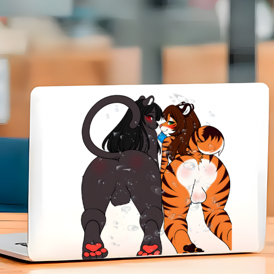 Furry Couple Sticker, water-resistant sticker suitable for mugs, cups, and tumblers. Vinyl car decals suitable for cars, motorcycles, laptops, computers, backpacks, water bottles, and more.