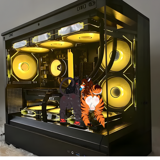 Furry Couple Sticker, water-resistant sticker suitable for mugs, cups, and tumblers. Vinyl car decals suitable for cars, motorcycles, laptops, computers, backpacks, water bottles, and more.