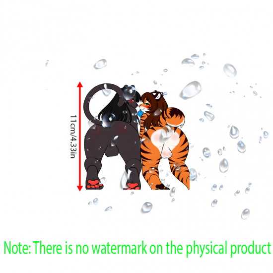 Furry Couple Sticker, water-resistant sticker suitable for mugs, cups, and tumblers. Vinyl car decals suitable for cars, motorcycles, laptops, computers, backpacks, water bottles, and more.