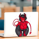 Anime Devil Girl Car Decal Sticker, perfect for gaming setups, PC towers, and console skins. Vinyl car decals suitable for cars, motorcycles, laptops, computers, backpacks, water bottles, and more.