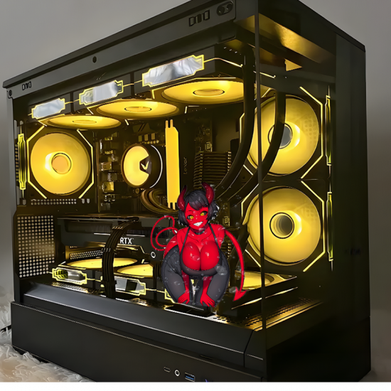 Anime Devil Girl Car Decal Sticker, perfect for gaming setups, PC towers, and console skins. Vinyl car decals suitable for cars, motorcycles, laptops, computers, backpacks, water bottles, and more.