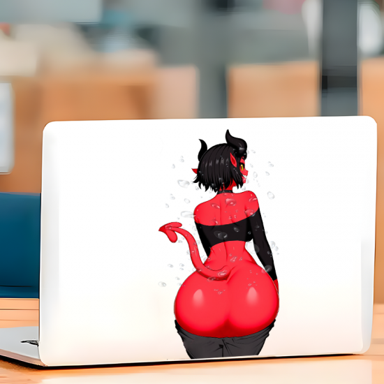 Sexy Devil Girl Vinyl Sticker Car Decal, adheres well to plastic, metal, wood, glass, and ceramic surfaces. Vinyl car decals suitable for cars, motorcycles, laptops, computers, backpacks, water bottles, and more.