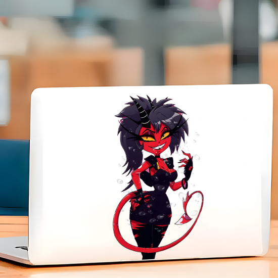 Millie Helluva Boss Sexy Devil Girl Sticker, ideal for bullet journaling, scrapbooking, and creative planning. Vinyl car decals suitable for cars, motorcycles, laptops, computers, backpacks, water bottles, and more.
