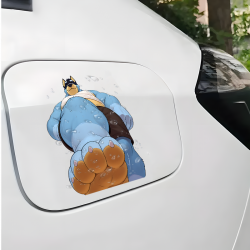 Blue Furry Paw Car Sticker, high-quality vinyl for personalized decoration of laptops and water bottles. Vinyl car decals suitable for cars, motorcycles, laptops, computers, backpacks, water bottles, and more.