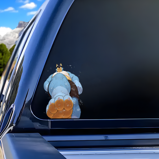 Blue Furry Paw Car Sticker, high-quality vinyl for personalized decoration of laptops and water bottles. Vinyl car decals suitable for cars, motorcycles, laptops, computers, backpacks, water bottles, and more.