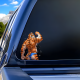 Muscular Tiger Furry Sticker/Decal, great for adding a pop of color to your fridge or freezer. Vinyl car decals suitable for cars, motorcycles, laptops, computers, backpacks, water bottles, and more.