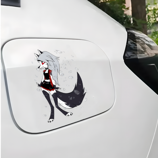 Loona Helluva Boss Anime Car Sticker Decal, perfect gift for kids and teens to decorate their school supplies. Vinyl car decals suitable for cars, motorcycles, laptops, computers, backpacks, water bottles, and more.